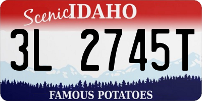 ID license plate 3L2745T