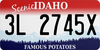 ID license plate 3L2745X