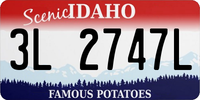 ID license plate 3L2747L