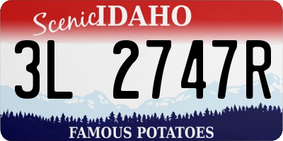 ID license plate 3L2747R
