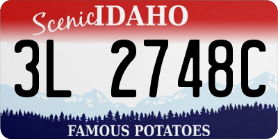 ID license plate 3L2748C