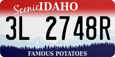 ID license plate 3L2748R