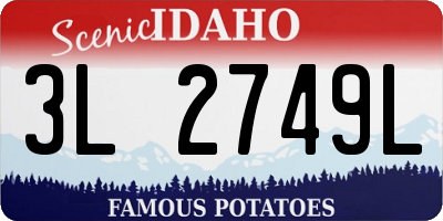 ID license plate 3L2749L