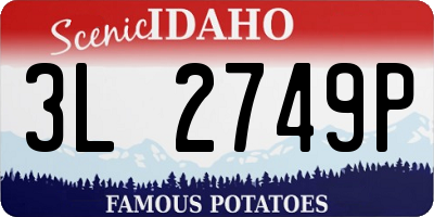 ID license plate 3L2749P