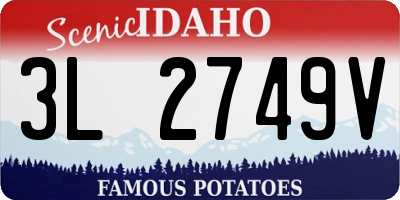 ID license plate 3L2749V