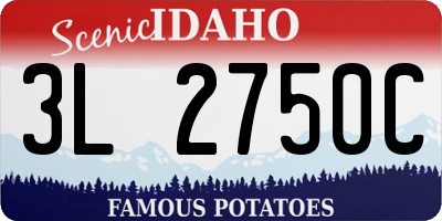 ID license plate 3L2750C
