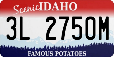 ID license plate 3L2750M