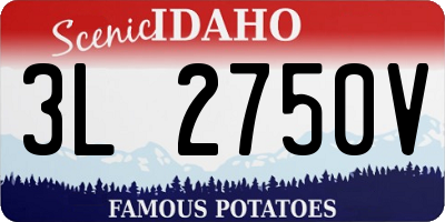 ID license plate 3L2750V