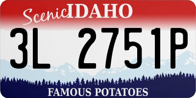ID license plate 3L2751P