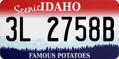 ID license plate 3L2758B