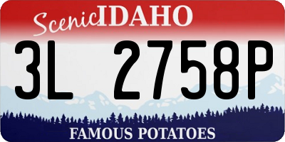 ID license plate 3L2758P