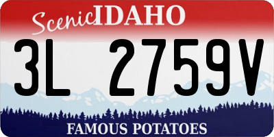 ID license plate 3L2759V