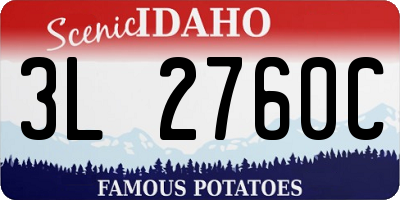 ID license plate 3L2760C