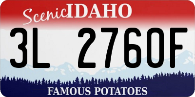 ID license plate 3L2760F