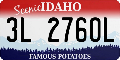 ID license plate 3L2760L