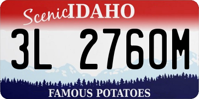 ID license plate 3L2760M