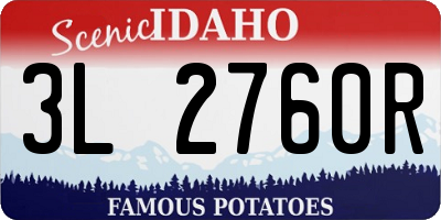 ID license plate 3L2760R