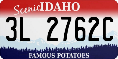 ID license plate 3L2762C
