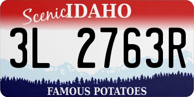 ID license plate 3L2763R