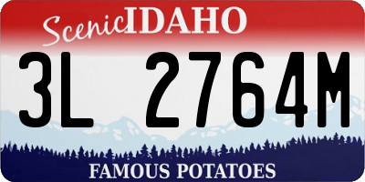 ID license plate 3L2764M