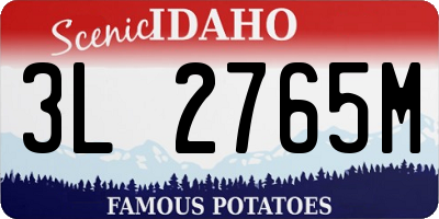 ID license plate 3L2765M