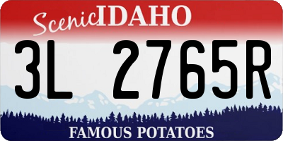 ID license plate 3L2765R