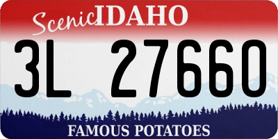 ID license plate 3L2766O