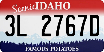 ID license plate 3L2767D