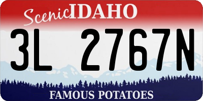 ID license plate 3L2767N