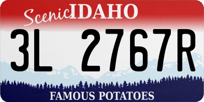 ID license plate 3L2767R