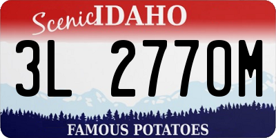 ID license plate 3L2770M