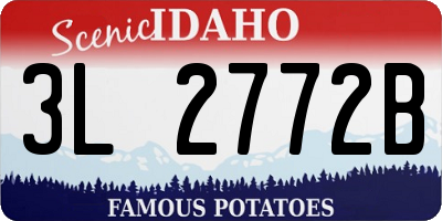ID license plate 3L2772B