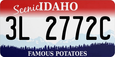 ID license plate 3L2772C