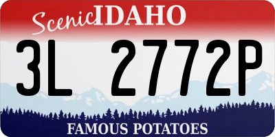 ID license plate 3L2772P
