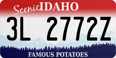 ID license plate 3L2772Z