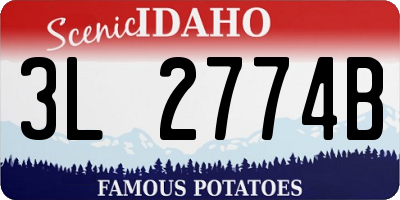 ID license plate 3L2774B