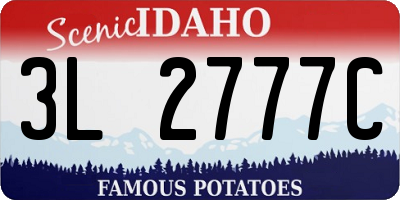ID license plate 3L2777C