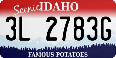 ID license plate 3L2783G