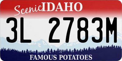 ID license plate 3L2783M