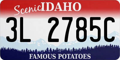 ID license plate 3L2785C