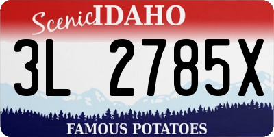 ID license plate 3L2785X