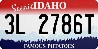 ID license plate 3L2786T
