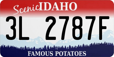 ID license plate 3L2787F