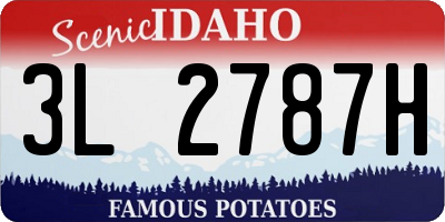 ID license plate 3L2787H