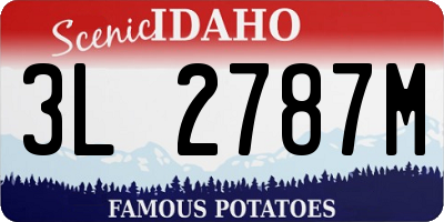 ID license plate 3L2787M