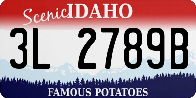 ID license plate 3L2789B