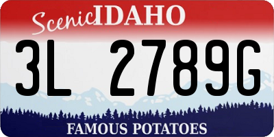 ID license plate 3L2789G