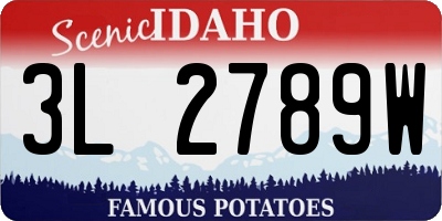 ID license plate 3L2789W