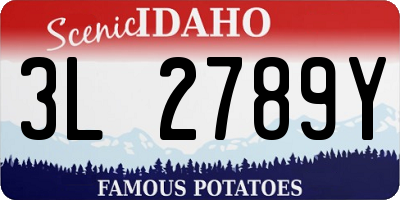 ID license plate 3L2789Y