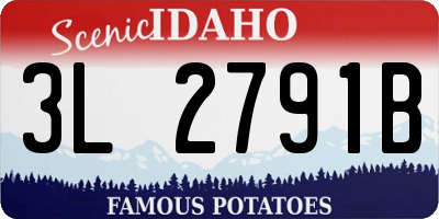 ID license plate 3L2791B